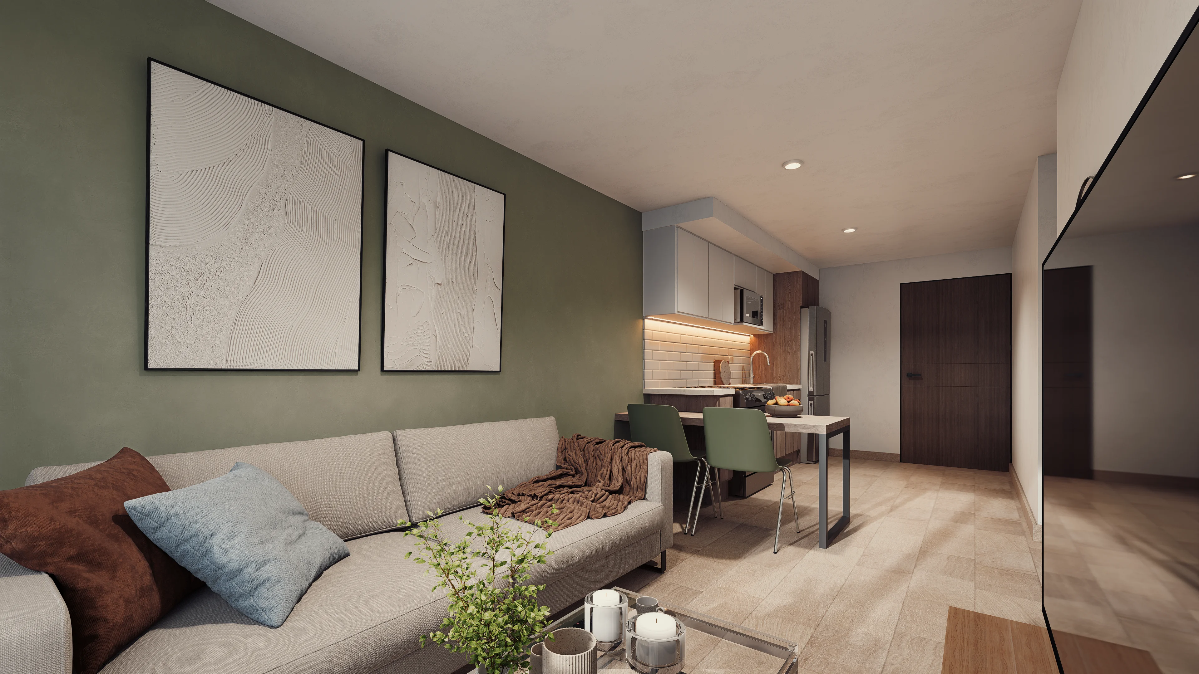 Comedor de apartamento de 1 dormitorio