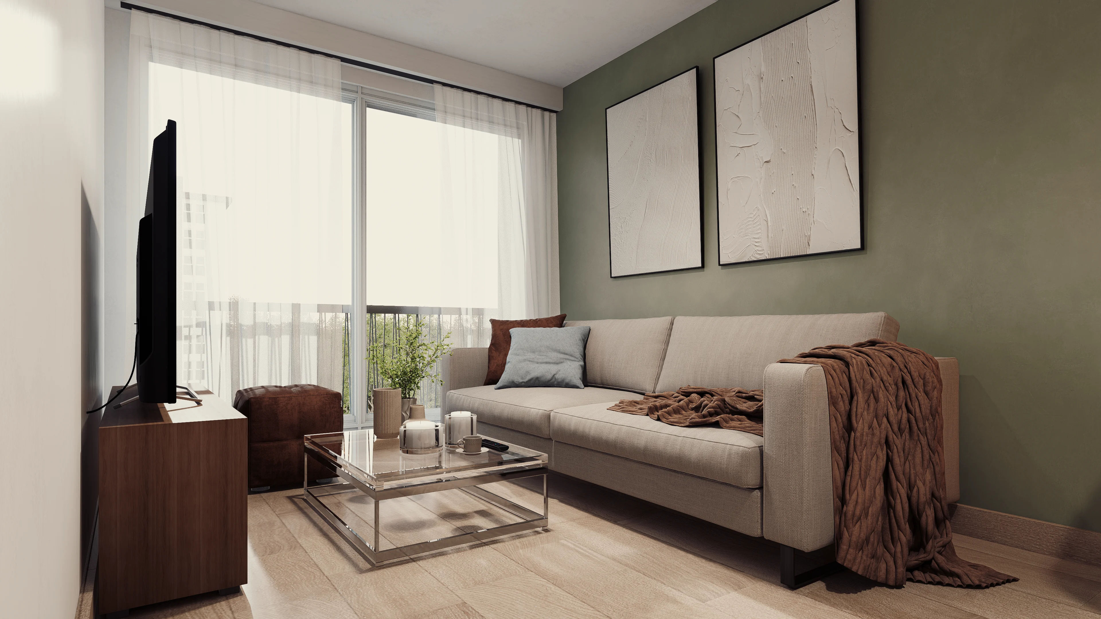 Sala de apartamento de 1 dormitorio